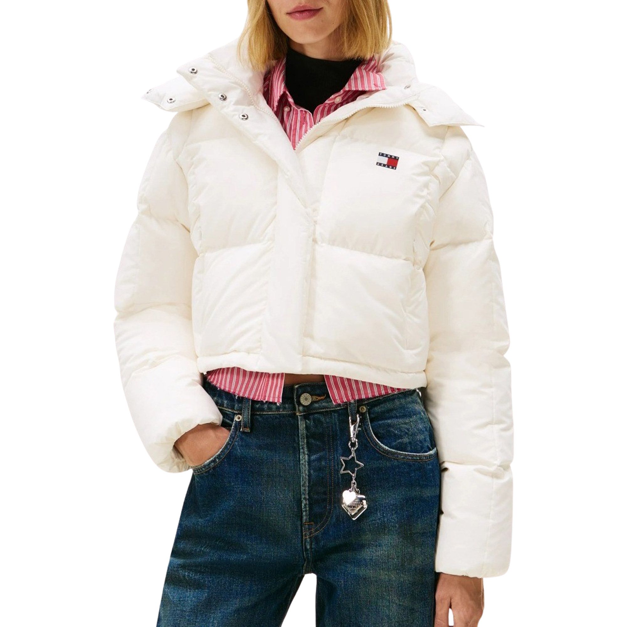 Tommy Hilfiger Alaska Grid Cropped Winter Jacket Women | Plutosport